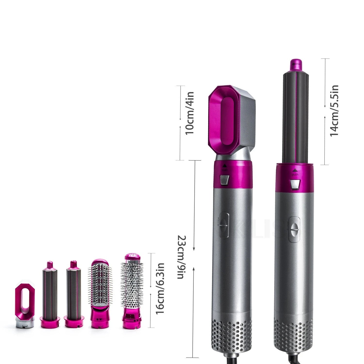 HairGrab: 5-in-1 Hair Styler with Hair Dryer, Air Brush, Straightener, Curler & Volumizer – 1000W One-Step Styling Tool
