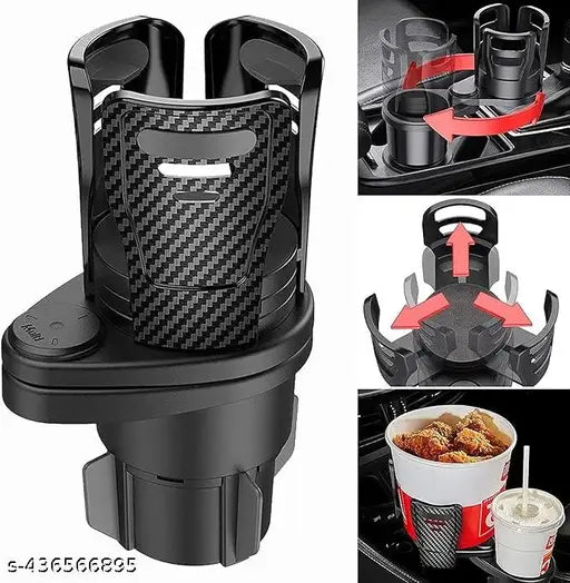 DuoHold: 2-in-1 Car Cup Holder