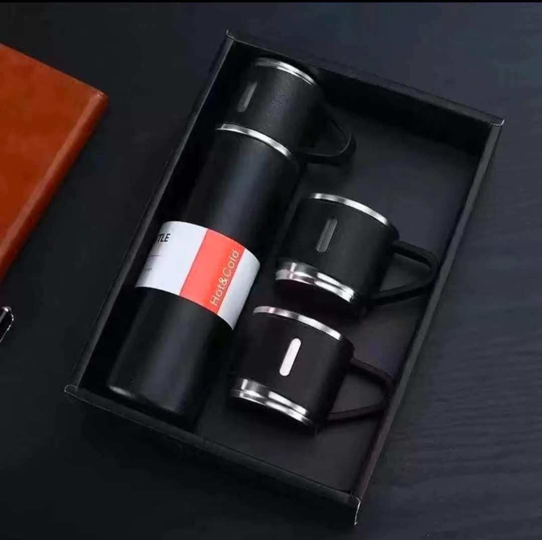 ThermoGift: 500ml Stainless Steel Vacuum Flask Gift Set