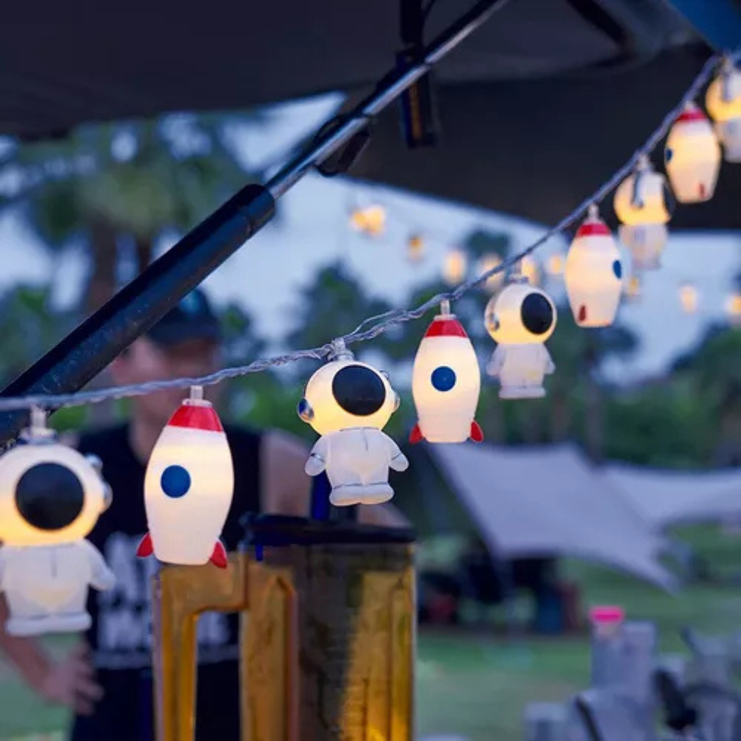 SpaceMan: USB Operated Astronaut & Rocket String Fairy Lights