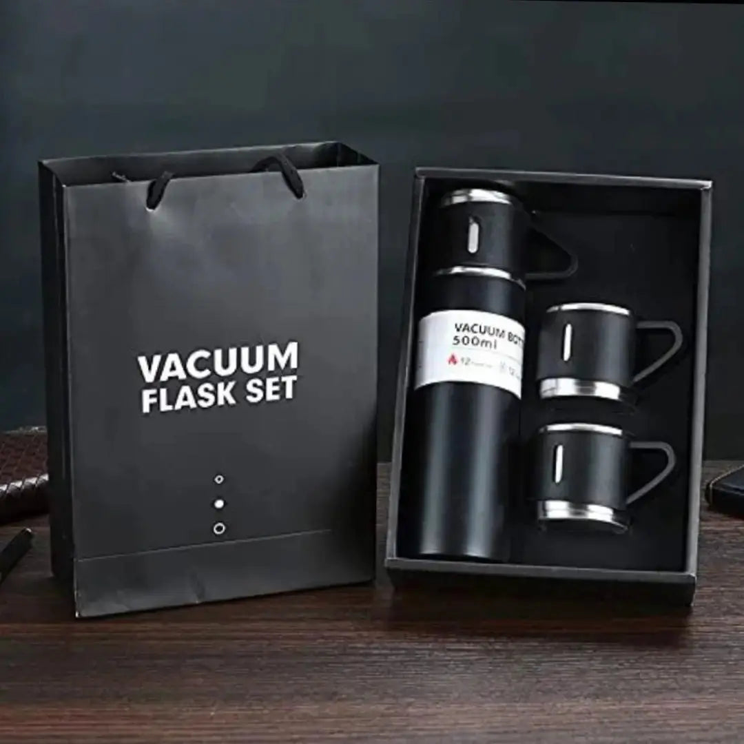 ThermoGift: 500ml Stainless Steel Vacuum Flask Gift Set